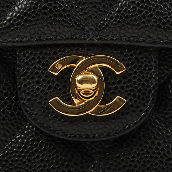 CHANEL 2003年製 キャビアスキンクラシックフラップチェーンバッグ 